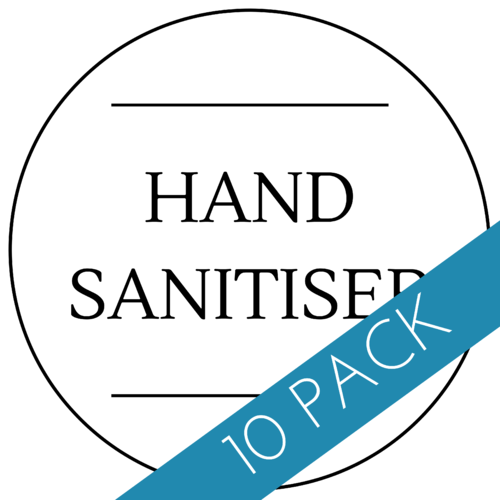 Hand Sanitiser Label 40 x 40mm - 10 Pack