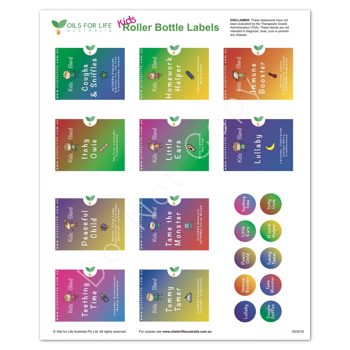 roller bottle labels for kids oils for life australia