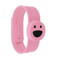 Kids Silicone Diffuser Slap Band - Pink Smiley Face