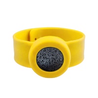 Kids Silicone Diffuser Slap Band Round Face - Yellow
