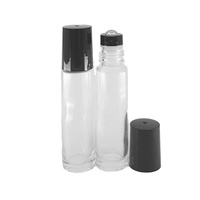 10ml Clear Thick Glass Roller Bottle - 40 Pack