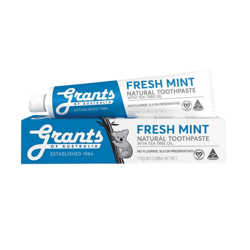 Grants Herbal Fresh Mint Natural Toothpaste 110g (Blue)