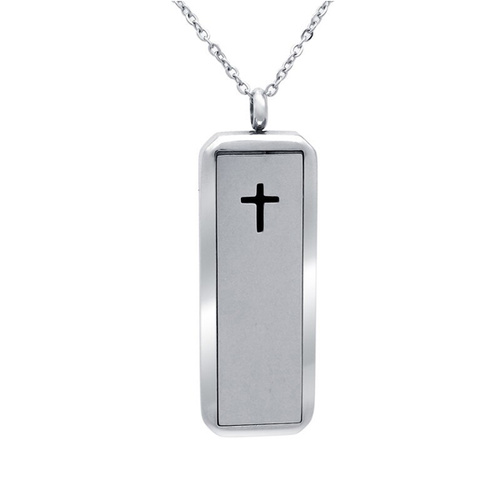 Stainless Steel Diffuser Pendant - Rectangle Cross